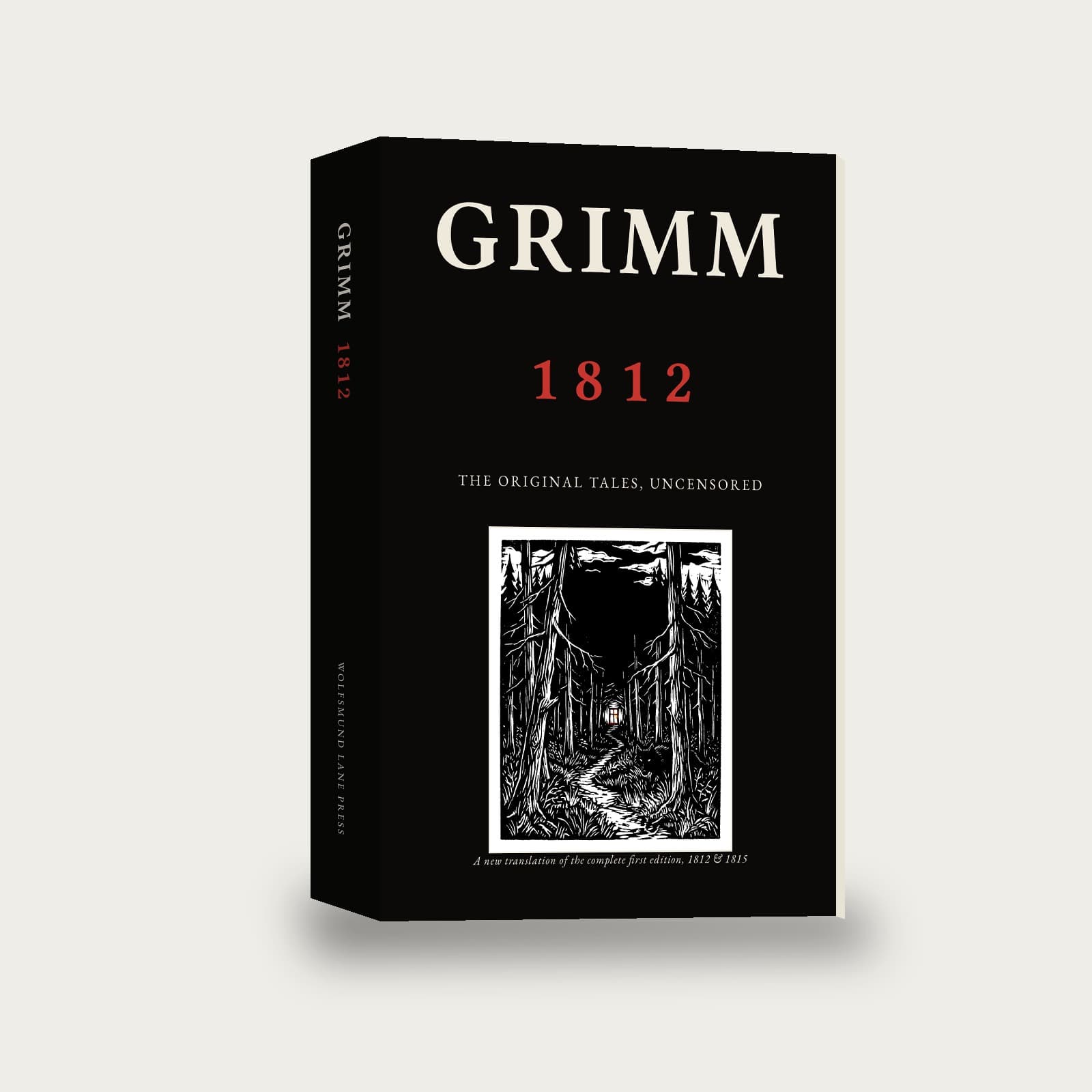 Grimm 1812 hardcover, three-quarter view